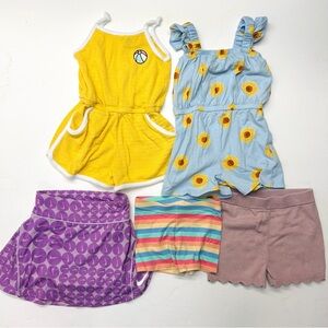 Girls Summer Clothing Bundle Lot Romper & Shorts Skort Nike Old Navy Carters 4T